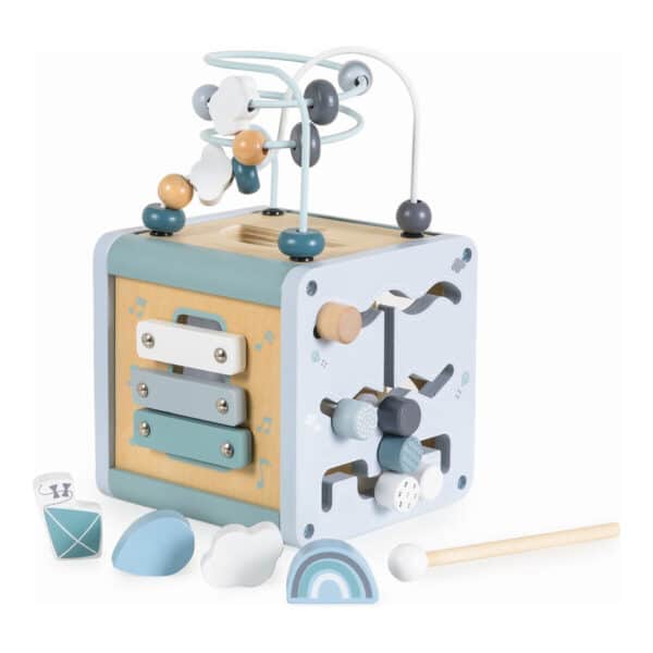 Ξύλινος Εκπαιδευτικός Κύβος MONI Toys W11B316 Blue