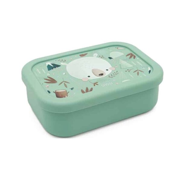 Φαγητοδοχείο σιλικόνης LFGB με χωρίσματα 650ml Sassi Munchy The Bear