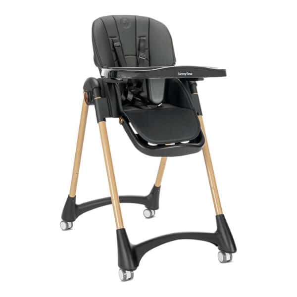 Καρεκλάκι Φαγητού Lorelli Tummy Time Black / Wooden Effect