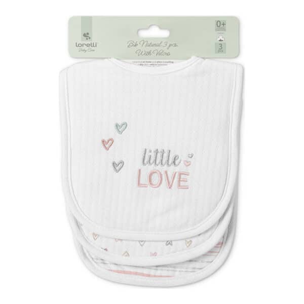 Σαλιάρα με Velcro 3τμχ Lorelli Natural Girl - Image 5