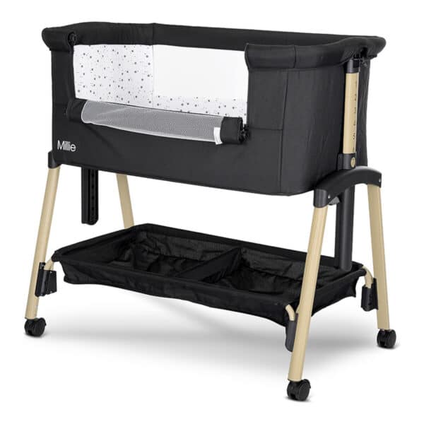 Alternative view of Βρεφικό Λίκνο Lorelli Millie Black / Wooden Effect