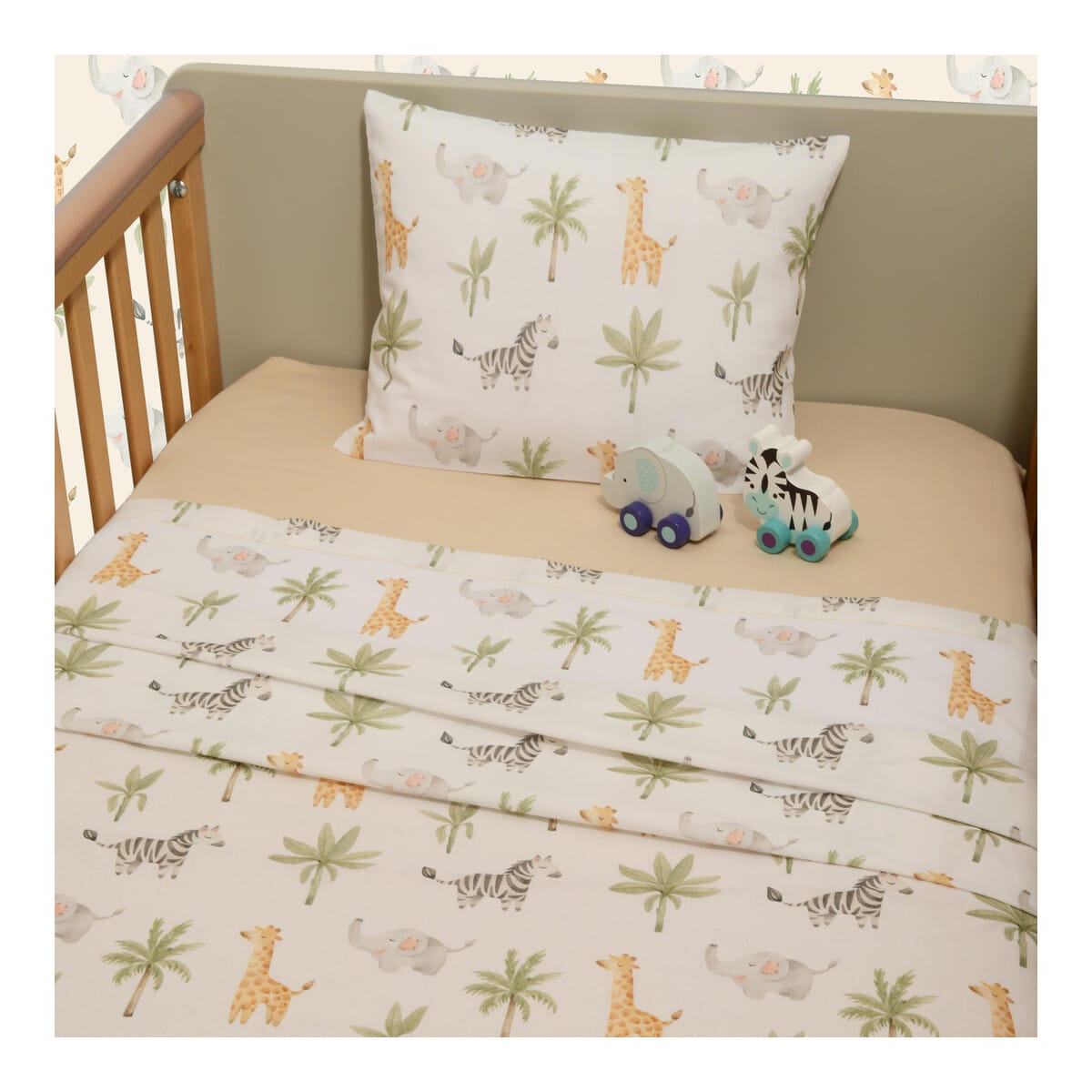 Σεντόνια Κούνιας Σετ 3τεμ 110x170εκ με λάστιχο Baby Oliver Des.424