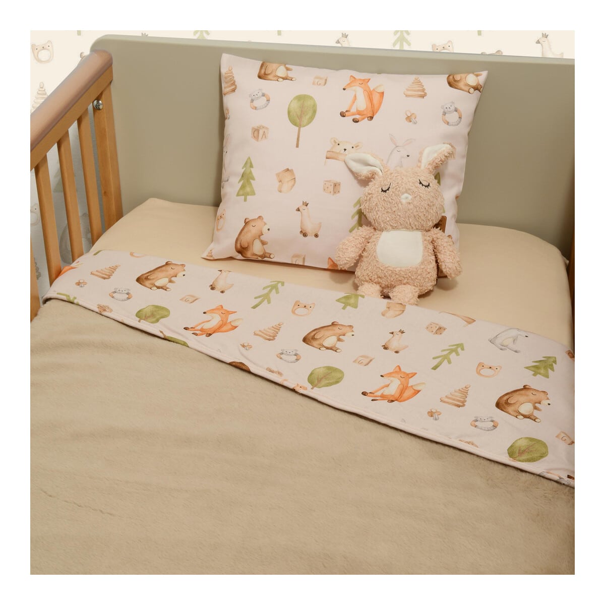 Σεντόνια Κούνιας Σετ 3τεμ 110x170εκ με λάστιχο Baby Oliver Des.424 - Image 5