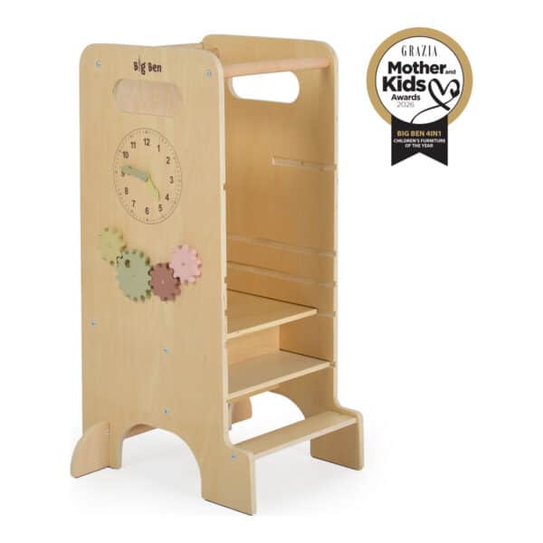Ξύλινος Πύργος Εκμάθησης 4 σε 1 Moni Toys Big Ben