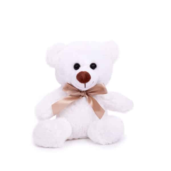 Αρκουδάκι με κορδέλα 23εκ Amek Toys White