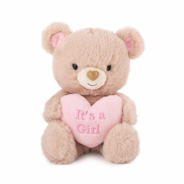Αρκουδάκι με ροζ καρδιά 21εκ Amek Toys It's a girl