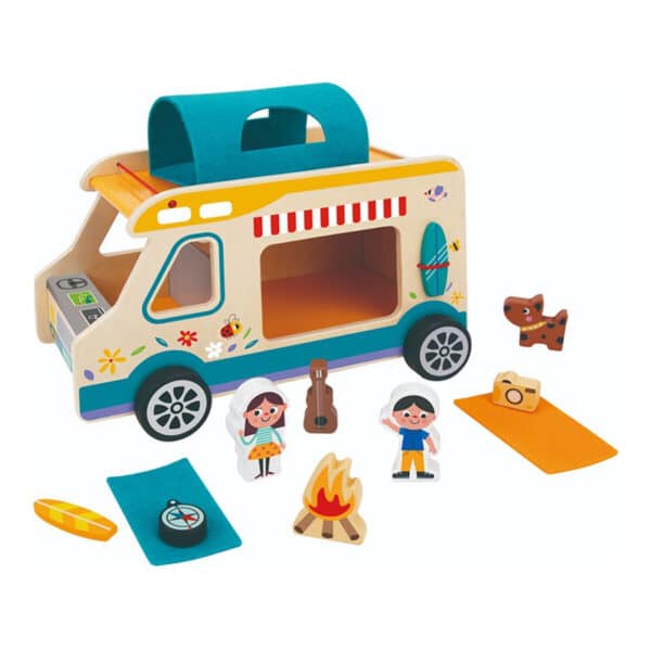 Ξύλινο Τροχόσπιτο Camping Tooky Toy TH427