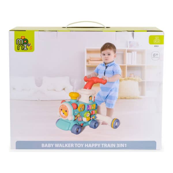 Alternative view of Περπατούρα 3 σε 1 Moni Toys Happy train mint 6062