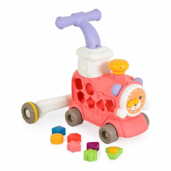 Περπατούρα 3 σε 1 Moni Toys Happy train pink 6063