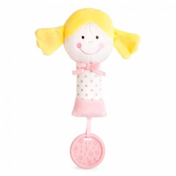 Κουδουνίστρα Amek Toys GINGER and LIBBIE Yellow