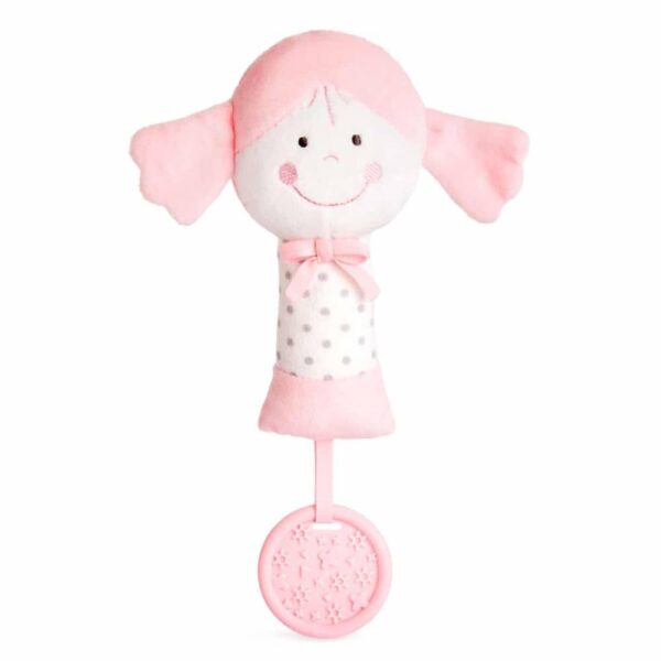 Κουδουνίστρα Amek Toys GINGER and LIBBIE Pink