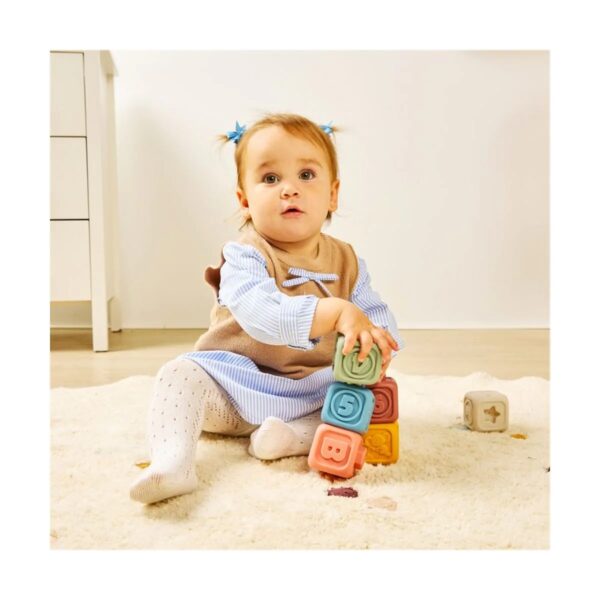 Μαλακοί κύβοι δραστηριοτήτων 6τμχ MiniLand Soft Activity Cubes