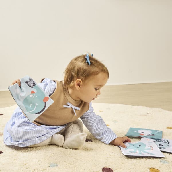 Εκπαιδευτικές κάρτες crinkle με θαλάσσια μοτίβα MiniLand Sea flash cards