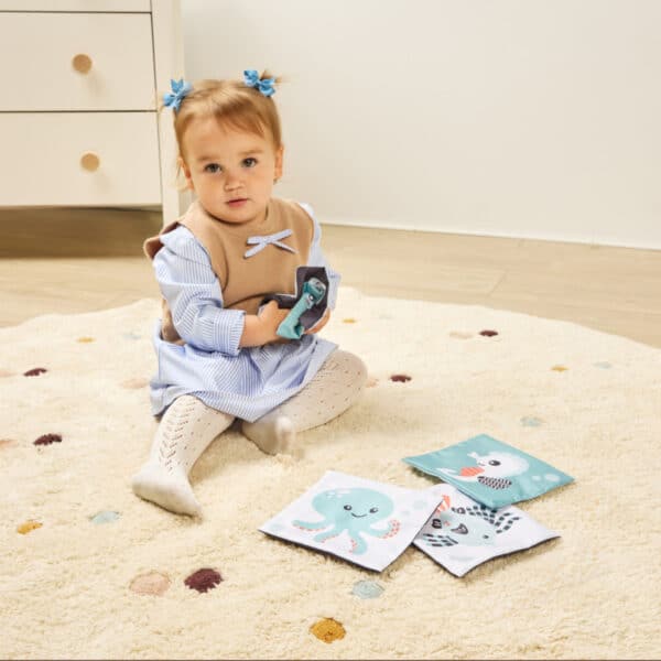 Εκπαιδευτικές κάρτες crinkle με θαλάσσια μοτίβα MiniLand Sea flash cards