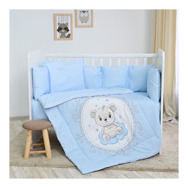 Σετ Προίκας Μωρού Για Κούνια 5τμχ Lorelli Little Bear Blue