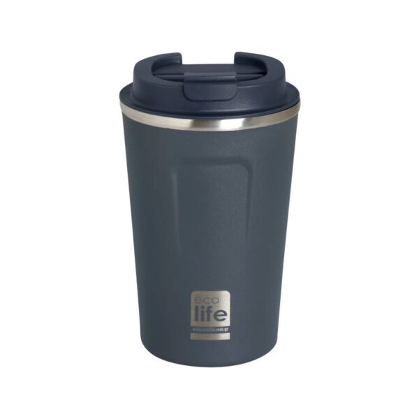Ποτήρι Θερμός Ανοξείδωτο 370ml Ecolife Coffee Thermos Dark Blue