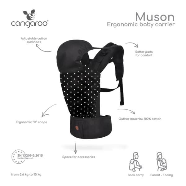 Μάρσιπος Cangaroo Muson black BB022 - Image 3
