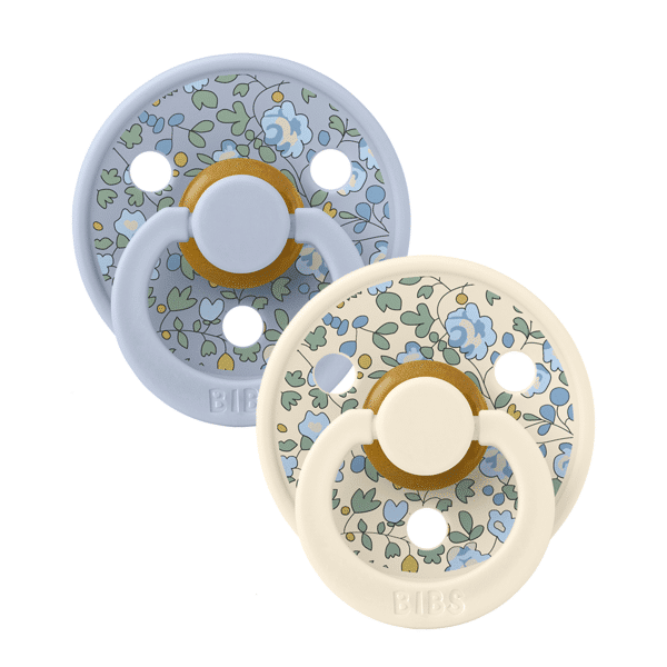 Πιπίλες Καουτσούκ 0-6M 2τμχ Bibs x Liberty Eloise Dusty Blue