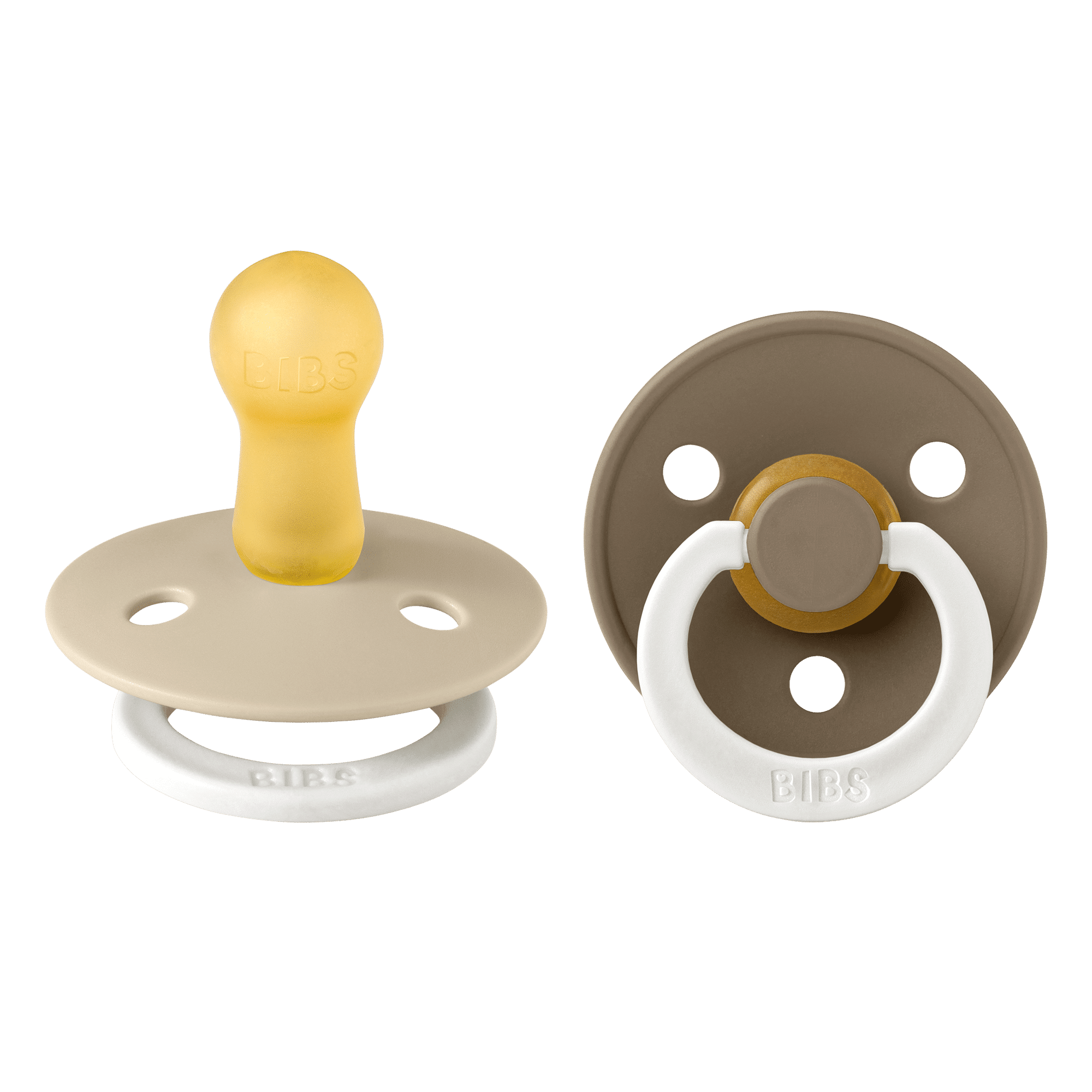 Πιπίλες Καουτσούκ 6-18M 2τμχ Bibs Colour Vanilla Dark Oak Glow