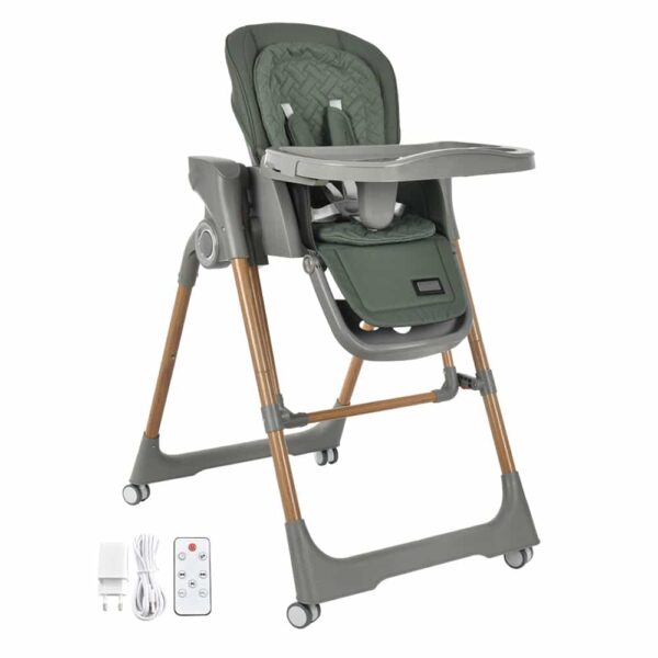 Ηλεκτρικό Καρεκλάκι Φαγητού-Κούνια 2 σε 1 Bebe Stars Serenna Forest Green