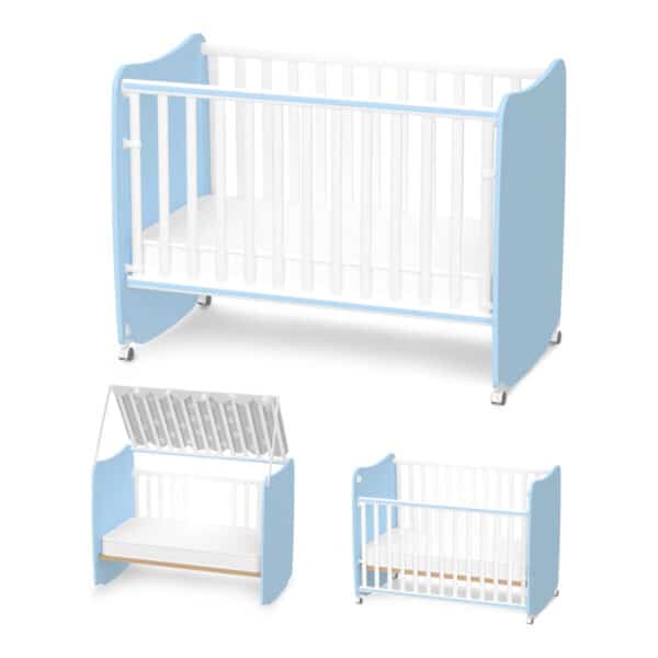 Alternative view of Βρεφικό Κρεβάτι 60x120εκ Lorelli Stars White Baby Blue