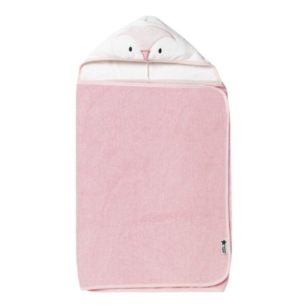 Tommee Tippee Μπουρνούζι Κάπα Μπάνιου 0-6Μ Percy the penguin GroswaddleDry Pink