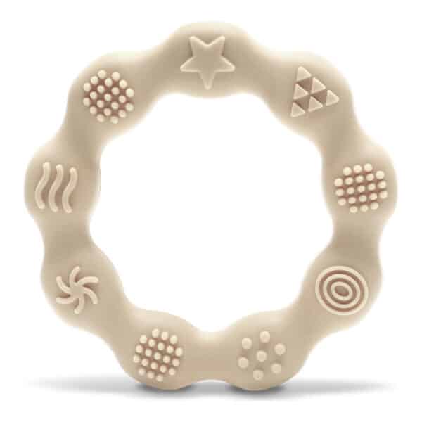 Μασητικός Κρίκος Οδοντοφυΐας Σιλικόνης Lorelli Ring Natural Beige