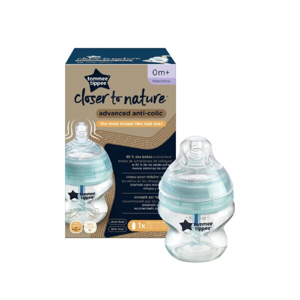 Tommee Tippee Advanced Anti-colic Πλαστικό Μπιμπερό 150ml Μικρής Ροής 0+