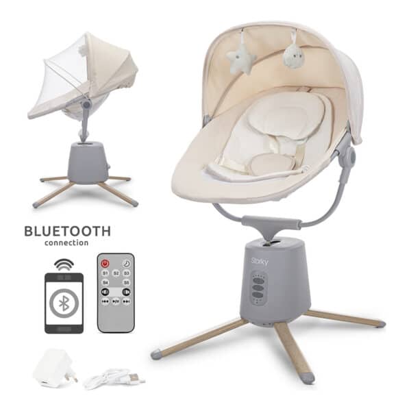 Ηλεκτρική Κούνια Ρηλάξ Lorelli STORKY Beige