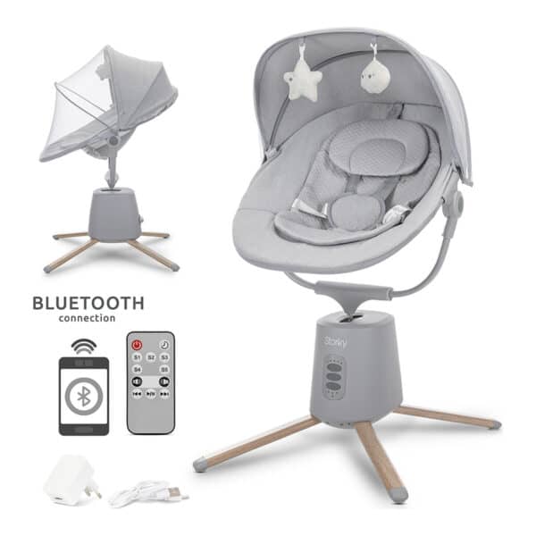 Ηλεκτρική Κούνια Ρηλάξ Lorelli STORKY Grey