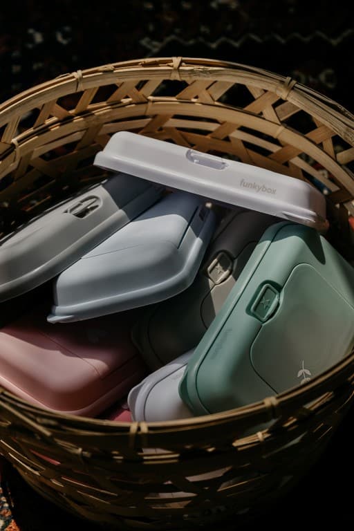 Θήκες για μωρομάντηλα Funkybox To Go beige boat