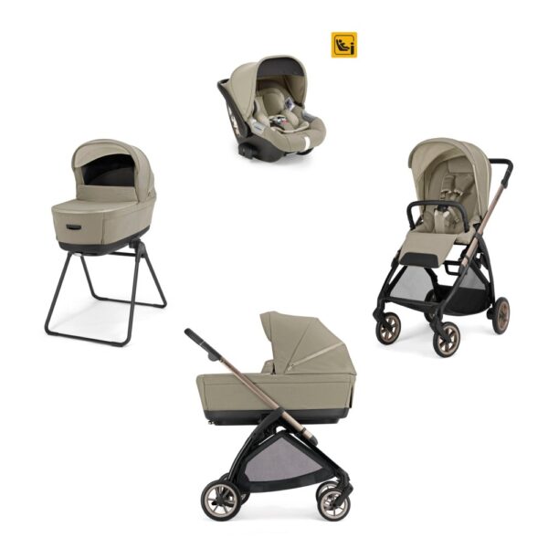 Πολυκαρότσι 3 σε 1 Inglesina Electa Quattro Hangar Beige με σκελετό Bronze Black και κάθισμα αυτοκινήτου Darwin Infant I-size 2026