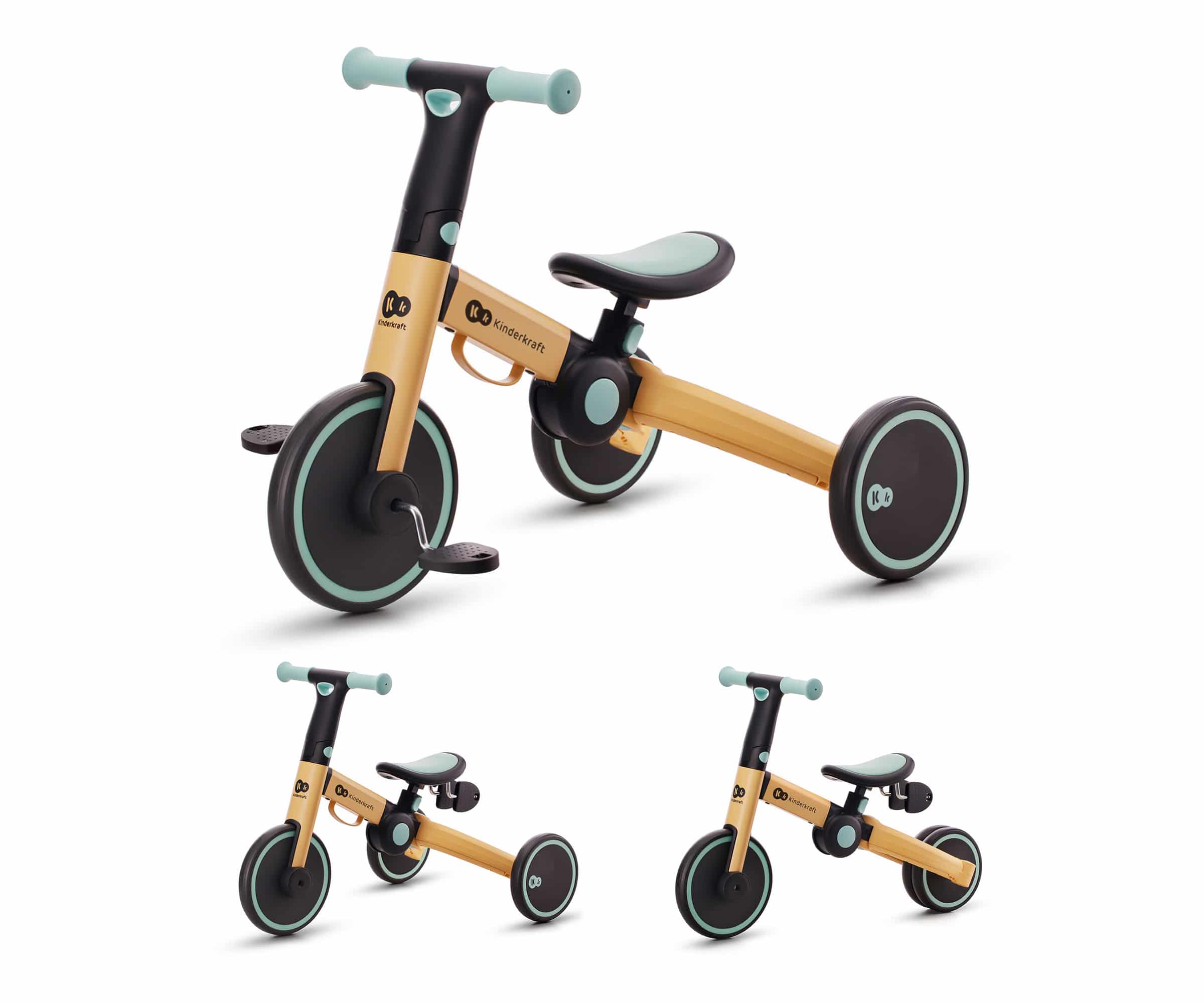 Τρίκυκλο Ποδηλατάκι 3 Σε 1 Πτυσσόμενο Kinderkraft 4Trike Honey