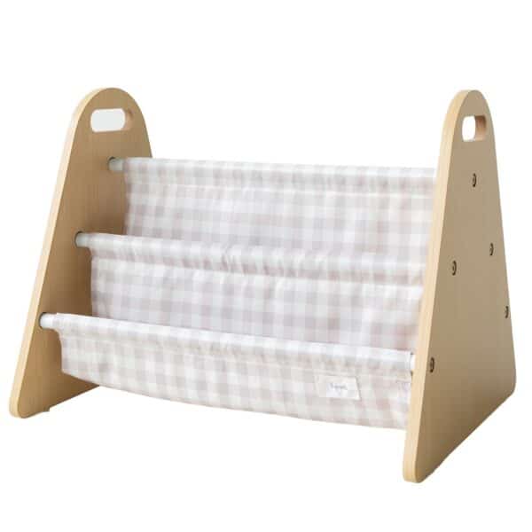 Φορητή Βιβλιοθήκη διπλής όψης 3Sprouts Gingham/Beige