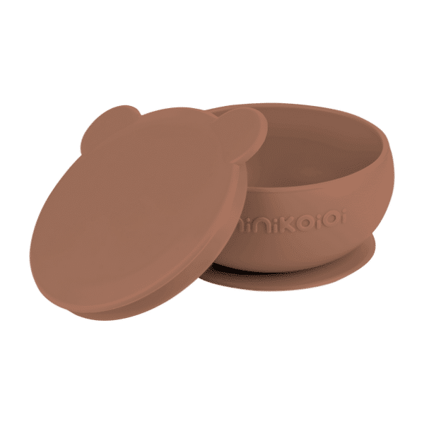 Μπωλ Σιλικόνης Minikoioi Woody Brown