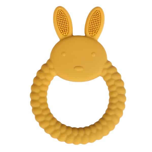 Μασητικό Σιλικόνης Amek Toys Rabbit Yellow