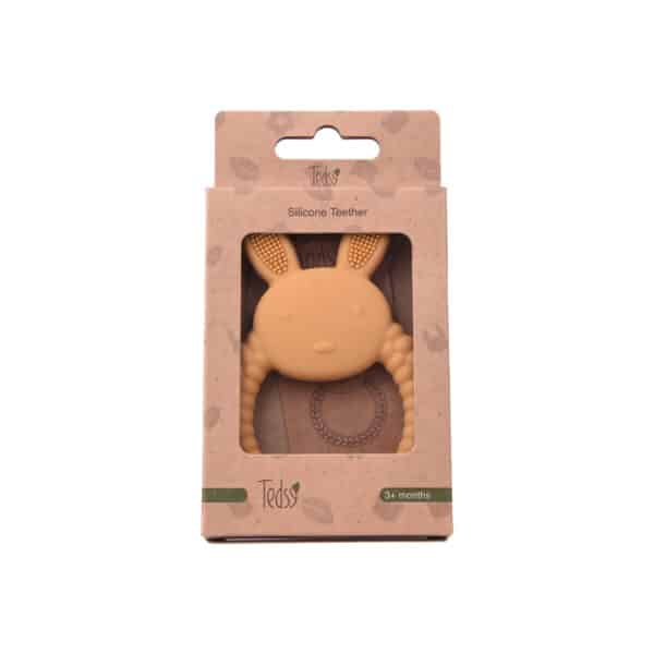Μασητικό Σιλικόνης Amek Toys Rabbit Yellow