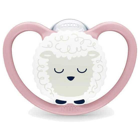 Πιπίλα Σιλικόνης 6-18 Μηνών Nuk Perfect Match Air Night Sheep