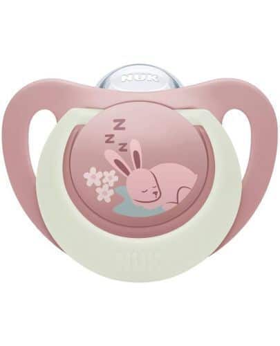 Πιπίλα Σιλικόνης 6-18 Μηνών Nuk First Choice Night Bunny