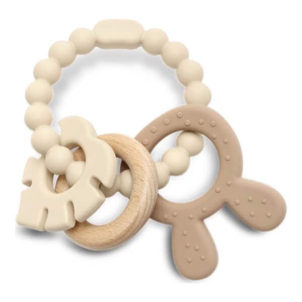 Μασητικός Κρίκος Οδοντοφυΐας Σιλικόνης Lorelli Rabbit Natural Beige