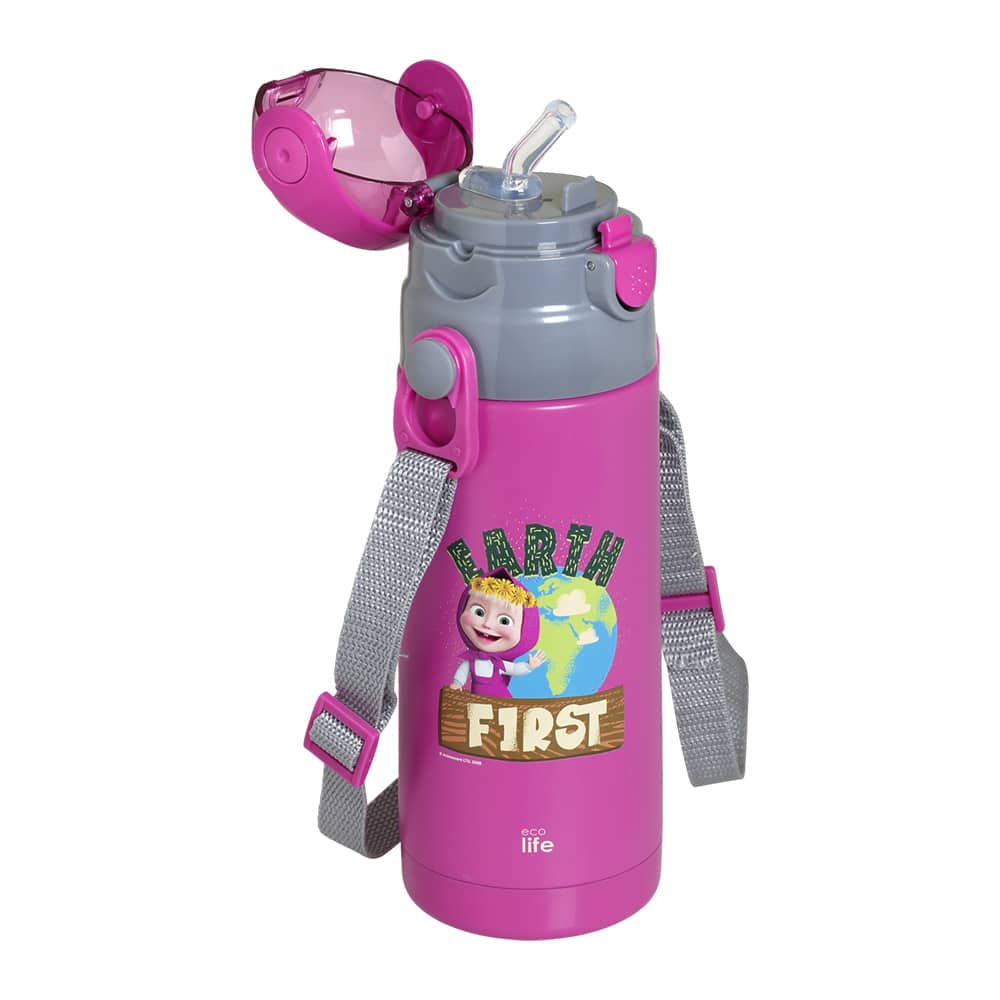 Aνταλλακτικό πώμα για kids thermos 400ml Masha Earth First Ecolife magenta