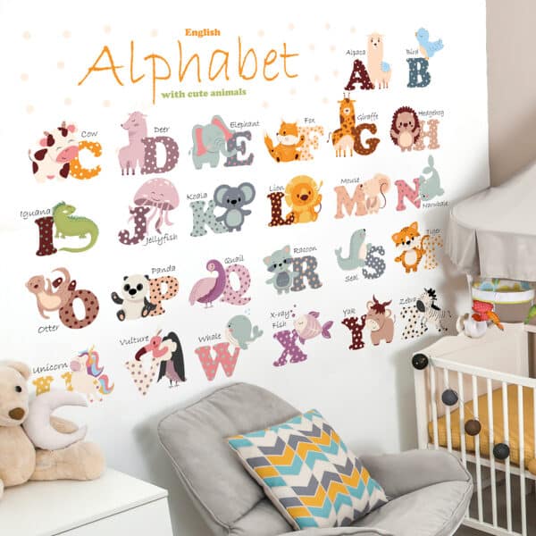 Αυτοκόλλητο Τοίχου Sipo Animal Alphabet