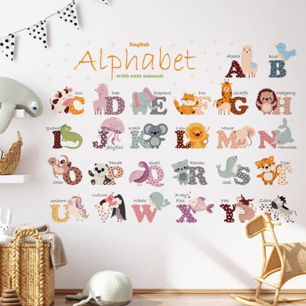 Αυτοκόλλητο Τοίχου Sipo Animal Alphabet
