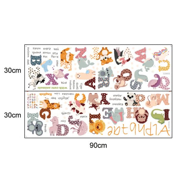 Αυτοκόλλητο Τοίχου Sipo Animal Alphabet
