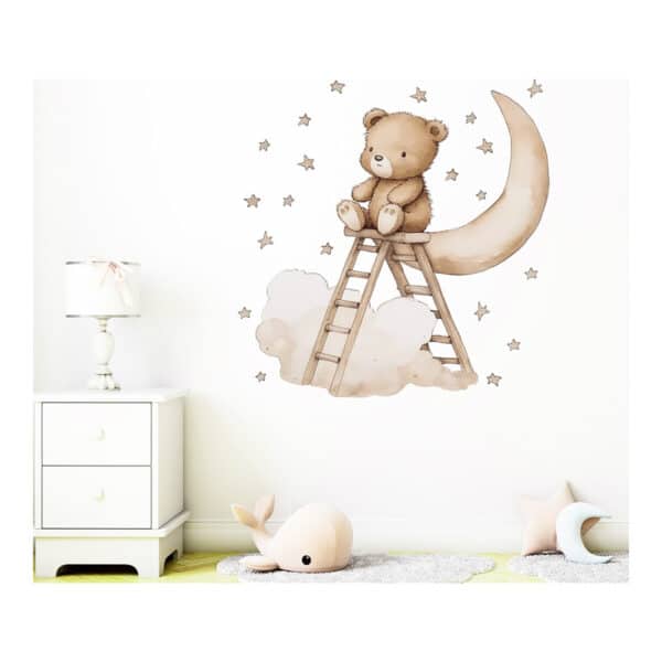 Αυτοκόλλητο Τοίχου Sipo Teddy bear on a ladder - Image 4