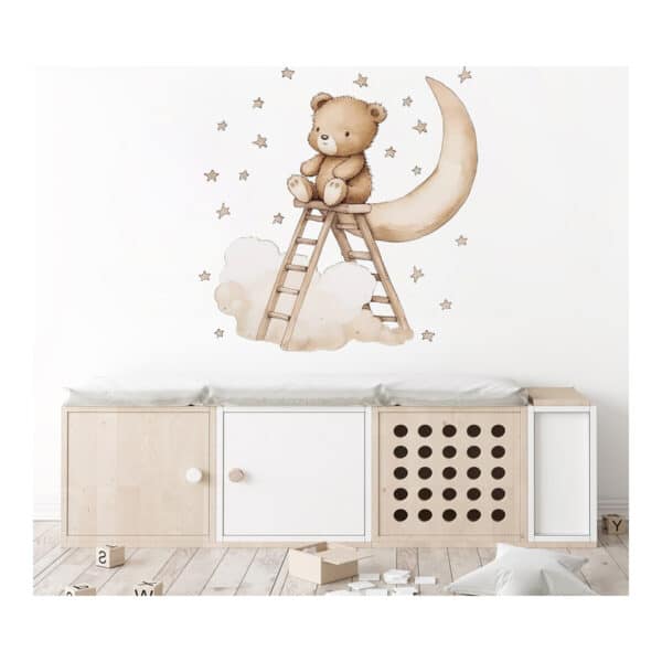 Αυτοκόλλητο Τοίχου Sipo Teddy bear on a ladder - Image 3