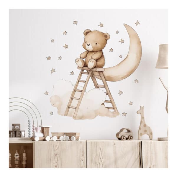 Αυτοκόλλητο Τοίχου Sipo Teddy bear on a ladder - Image 2