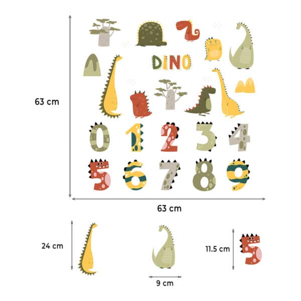 Αυτοκόλλητο Τοίχου Sipo Dino Numbers - Image 4