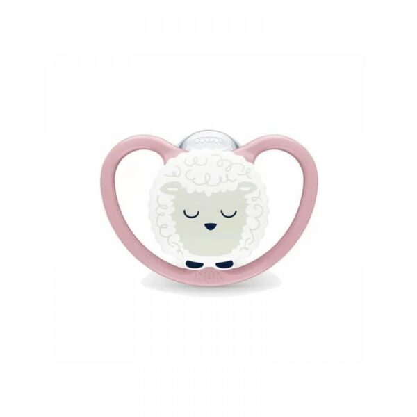 Πιπίλα Σιλικόνης 0-6M Nuk Perfect Match Air Night Sheep Pink
