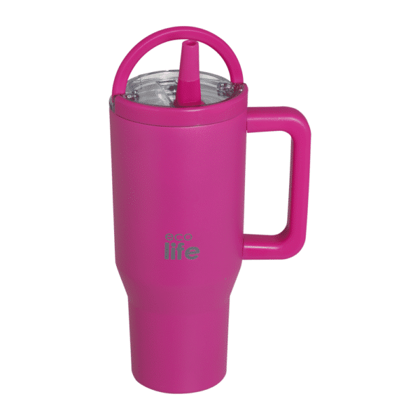 Θερμός Ανοξείδωτο 900ml με Διπλή Λαβή Ecolife Neon Magenta